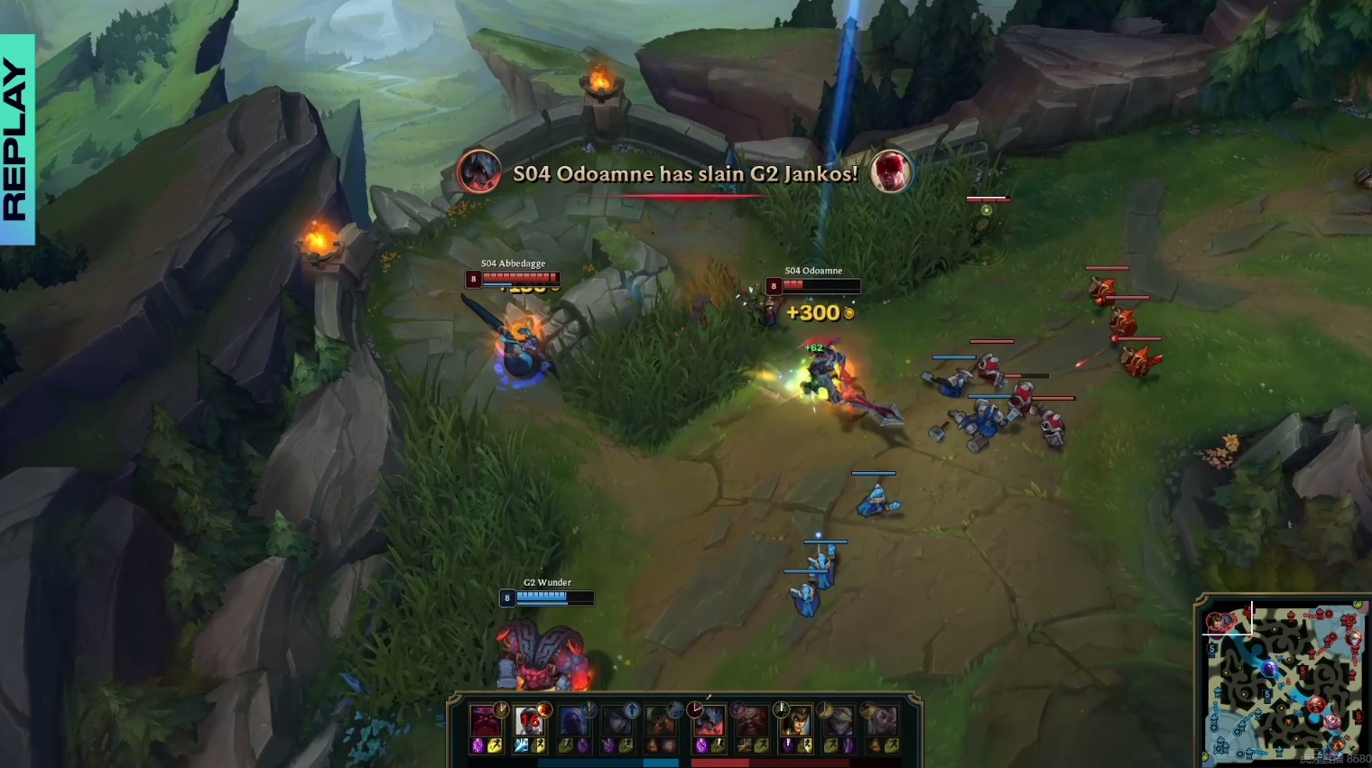 LGD横扫SHR，Jankos团战一打五四强赛3:2（洛杉矶）